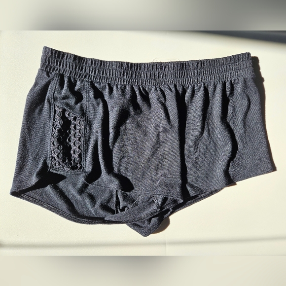 La SENZA Black cotton shorts sleep wear pajama pj short with sexy see thu size S - Picture 11 of 15